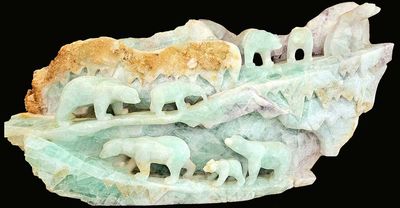 Unknown Artist • Green Fluorite Glacier Sculpture