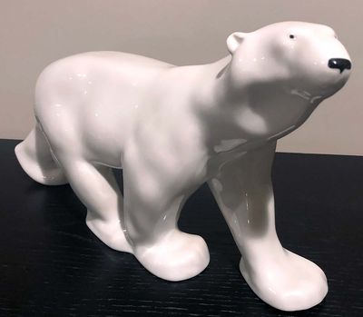 Porcelain Polar Bear • Lomonosov Porcelain USSR