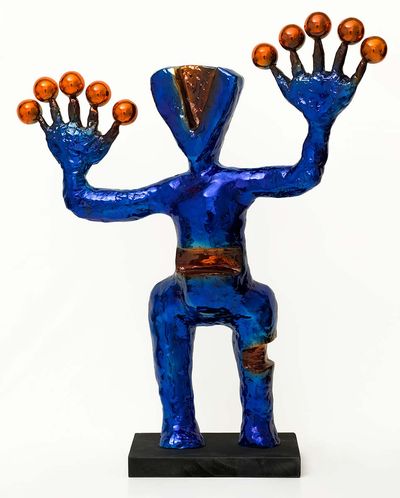 Exoplanets - fullsize-blue red patina • by Nikolas