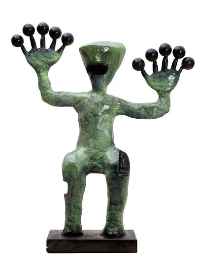 Nikolas sculpture • Exoplanets - fullsize-green patina