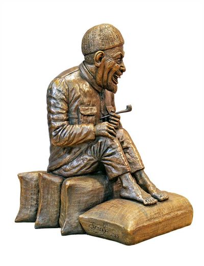 Old Asian Man Enjoying a Pipe • Chris Towle